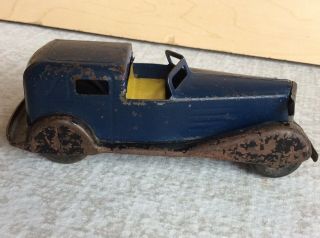 Vintage Girard Marx Wyandotte toy car Pressed steel Limo car Limousine 6” 1930’s 3