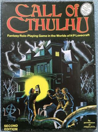 Vintage Call Of Cthulhu Rpg Box Set Second Edition,  Games Workshop,  Chaosium,  Lo