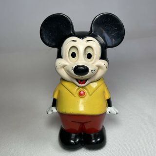 Vintage Illco Walt Disney Mickey Mouse Wind Up Walking Musical Pre School Toy