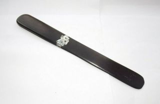 Victorian Solid Silver Mounted Ebony Wood Page Turner,  Letter Opener London 1894