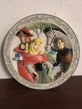 Rare Vintage Sleeping Beauty 3d Plate Walt Disney Parks Exclusive
