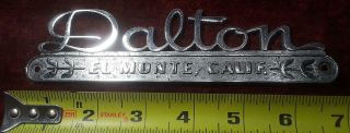 A Vintage Dalton Trailer Camper Emblem Badge El Monte,  Ca Fast Ship