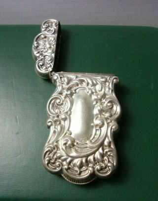 Antique Ornate Sterling Silver Vesta Match Safe