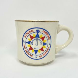 Vintage Boy Scouts Of America 1937 National Jamboree Mug Usa Bsa Rare