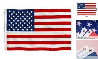3x5 Ft American Flag For Outdoor And Indoor Use - Made By 100 Polyester - Vivid