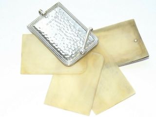 ART & CRAFTS EDWARDIAN SOLID SILVER STERLING NOTE PAD,  NOTE BOOK BIRMINGHAM 1902 2