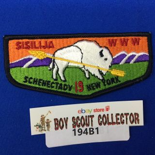 Boy Scout Oa Sisilija Lodge 19 S4b Order Of The Arrow Pocket Flap Patch Ny