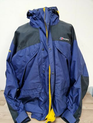 Men’s Vintage Rare Berghaus Mera Peak Goretex Blue Mountain Jacket Size Xl