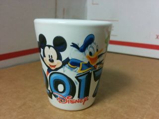 Walt Disneyland Disney Parks 2017 Ceramic Shot Glass Mickey Mouse Donald Duck
