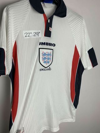 Vintage 1997 England Home Football Shirt Kit Umbro