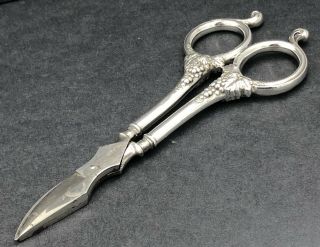 Sterling Silver Grape Scissors With German Steel Blades