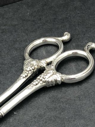 Sterling silver grape scissors with German steel blades 2
