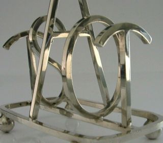 Silver Plated Novelty Toast Rack 1920 - 1940 Art Deco