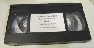 Ohio Boardman High School Class of 1970 Silver Anniversary Reunion 1995 VHS tape 3