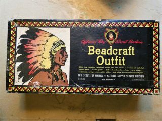Updated: Vintage 1960 Official Boy Scout Bsa Beadcraft Indian Bead Craft Kit