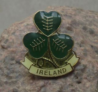 Cloverleaf Irish Republic Ireland Shamrock National Symbol Leaf Tie Pin Badge