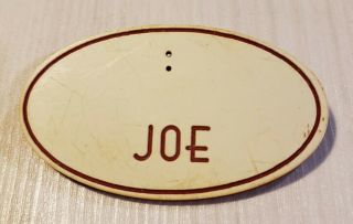 Vintage Walt Disney World Disneyland Joe Cast Member Name Tag Badge