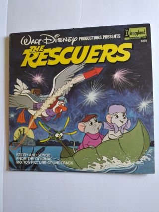 Walt Disney Disneyland The Rescuers Vinyl Lp Record 1977