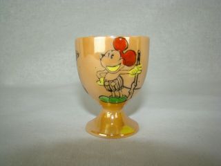 Vintage Lustre Luster Mickey Mouse Egg Cup,  Hand Painted