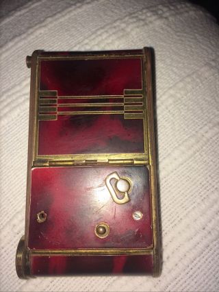 Vintage Musical Cigarette Case With Powder Compact And Lipstick Case.