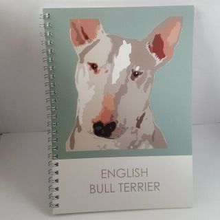English Bull Terrier Dog A5 Notebook Notepad Jotter Spiral Bound 32 Quality Page
