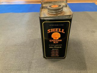 Vintage SHELL Car Care Kit Can including car care items 3