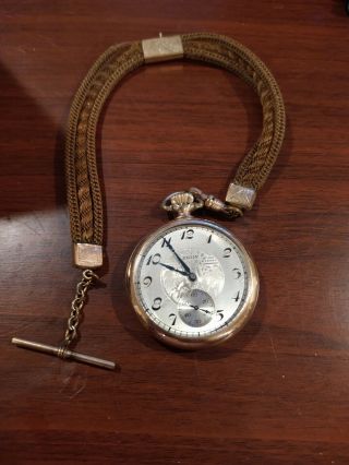 Vintage Elgin 10k Gold Filled Pocket Watch 17j 17 Jewels Art Deco Dial Victorian