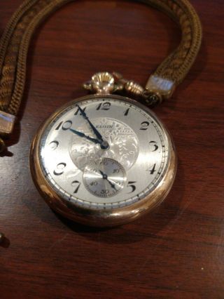 Vintage Elgin 10K Gold Filled Pocket Watch 17j 17 Jewels Art Deco Dial Victorian 2