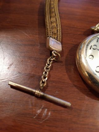 Vintage Elgin 10K Gold Filled Pocket Watch 17j 17 Jewels Art Deco Dial Victorian 3