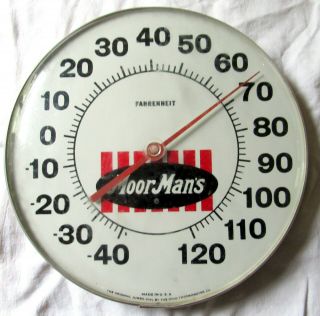 Vintage Moormans Ohio Jumbo Dial Thermometer Made In U.  S.  A.