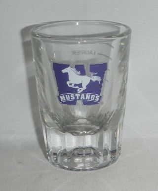 University Of Western Ontario Uwo Mustangs Logo Shot Glass