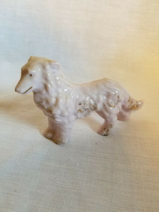 Vintage Pink Dog Figurine Collie Borzoi Afghan Hound Belgian Sheepdog Made Japan