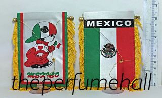 Mexico Flag Mexican Boy Flag Mini Banner Car Rear View Mirror Glass Window