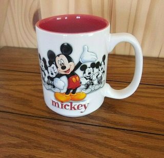 Walt Disney World Coffee Mug Embossed Relief Mickey Mouse 12 Oz.  Cup