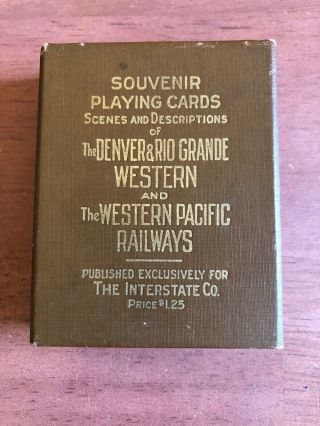 Souvenir Playing Cards Denver & Rio Grande Western And Western Pacific Railways