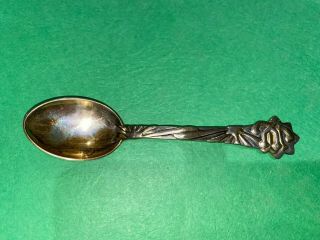 1910 Estate Michelsen - Denmark - Sterling Silver/gold Wash Christmas Spoon