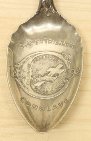 Sterling Silver " Silver Triennial Conclave " Colorado Souvenir Spoon X056c