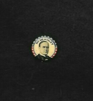 William Mckinley 7/8 Inch 1896 Whitehead And Hoag Stars And Stripes