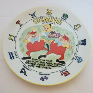 Schmid Walt Disney Signs Of The Zodiac 6.  5 " Collector Plate Gemini