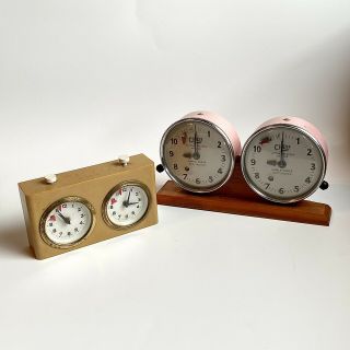 2 Vtg Mcm Chess Clocks 1 Sutton Coldfield England | 1 Timer Made In West Germany