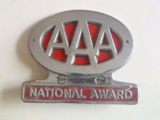 Vintage Aaa National Award Emblem