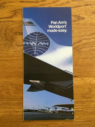 Pan Am’s Worldport Made Easy.  Pan Am Terminal Map At Jfk.  York.  Jan.  1982.