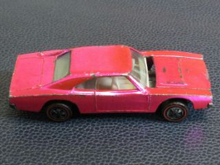 Vintage Hot Wheels 1968 Redline Custom Dodge Charger Hot Pink
