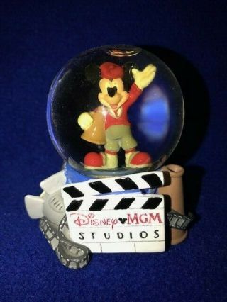 Disney Mgm Studios Director Mickey Mouse Mini Snowglobe Retired