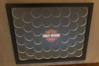 Harley - Davidson Poker Chip Collectors Display Frame (holds42),  13.  5 X 10.  5 Inch