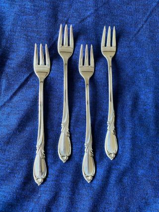 Rhapsody By International Set Of Four Sterling Silver Cocktail Forks