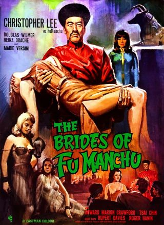 Rare 1966 The Brides Of Fu Manchu Vintage British Press Book Christopher Lee