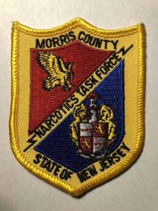 Morris County Jersey Narcotics Task Force Police Patch Rare