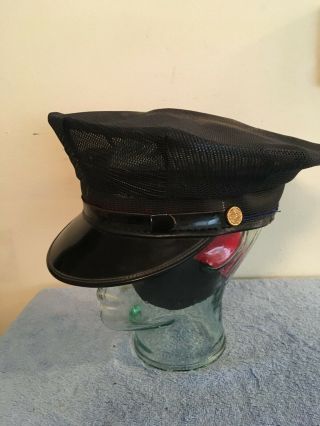 Vintage Chicago Police Patrolman Cop Hat Cap Visor Mesh Summer Kale Uniforms