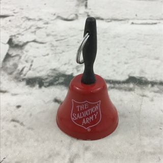 The Salvation Army Mini 2” Red Christmas Bell Key Ring Keychain Collectible